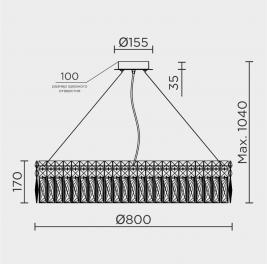 Люстра Modelux  ML.7084.800 GD