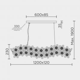 Подвесной светильник Modelux 4000K ML.9520.1200 GD