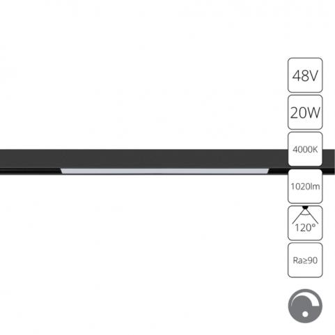 Магнитный трековый светильник Arte Lamp Linea 4000К диммирование A4683PL-1BK