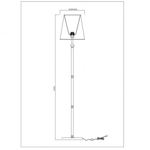 Торшер Arte Lamp Kensington A4098PN-1CC