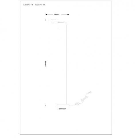 Торшер Arte Lamp Sebastian A7051PN-1WH
