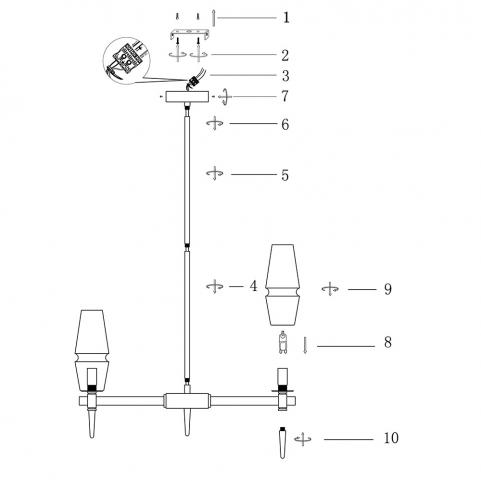 Подвесной светильник Maytoni Lita H002PL-06G