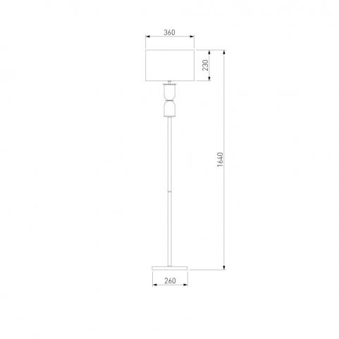 Торшер Eurosvet Caprera 01154/1 никель