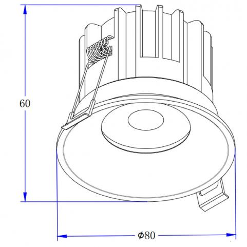 Точечный светильник Maytoni Technical Downlight 3000K Round DL058-12W3K-BS