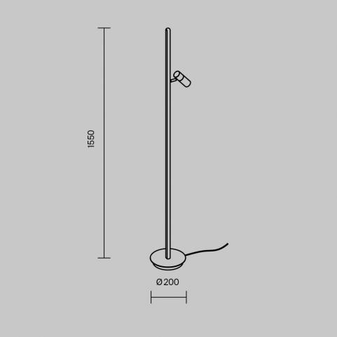 Торшер Maytoni  Thin MOD395FL-L28BS3K