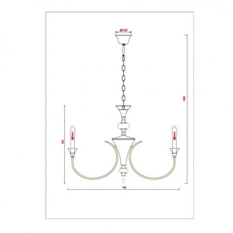 Светильник подвесной Arte Lamp Collinetta A4094LM-8WH