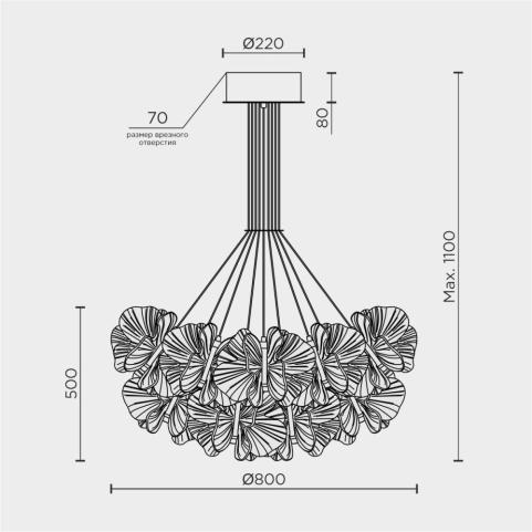 Люстра Modelux ML.6222  4000K ML.6222.900 CP
