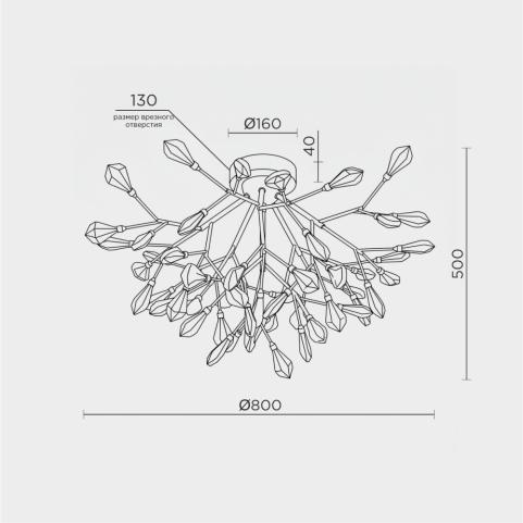 Люстра  Modelux ML.6668 4000K  ML.6668.800 WH