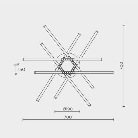 Потолочный светильник Modelight MDL.9374 3000-6000K с пультом MDL.9374.600CL WH