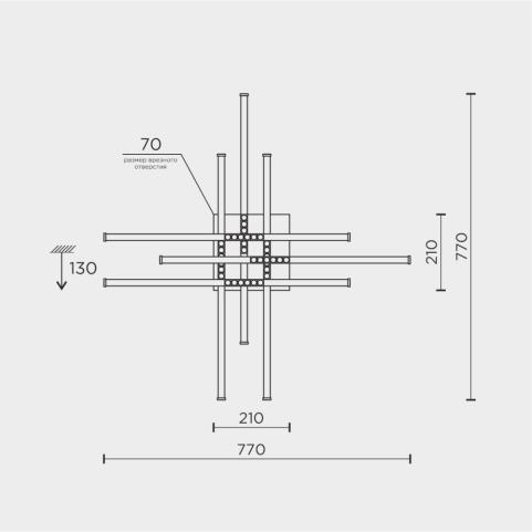 Потолочный светильник Modelight MDL.9376 3000-6000K с пультом MDL.9376.700CL BK