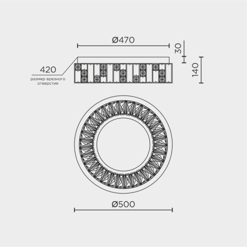 Потолочный светильник Modelux ML.2400 3000-6000K с пультом ML.2400.500 CR