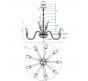 Подвесной светильник Newport Lilia 3653+9/С nickel