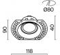Поворотный светильник Maytoni Dot  DL042-01-RD-B